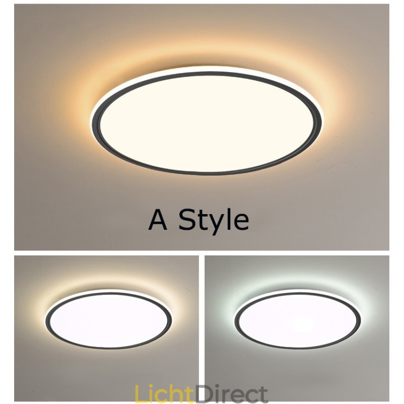 Nordic 3,5 cm dikke ronde plafondlamp met volledig spectrum voor oogbescherming, dimbaar voor binnen