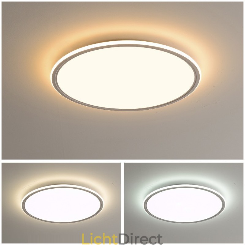 Nordic 3,5 cm dikke ronde plafondlamp met volledig spectrum voor oogbescherming, dimbaar voor binnen