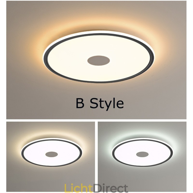 Nordic 3,5 cm dikke ronde plafondlamp met volledig spectrum voor oogbescherming, dimbaar voor binnen