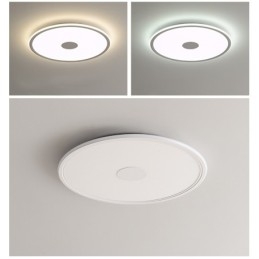 Nordic 3,5 cm dikke ronde plafondlamp met volledig spectrum voor oogbescherming, dimbaar voor binnen