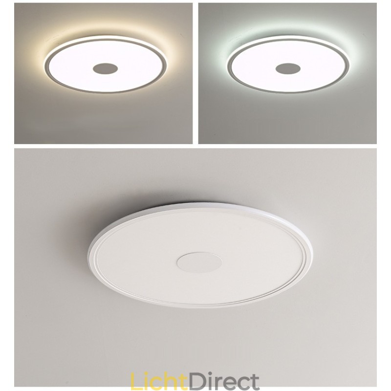 Nordic 3,5 cm dikke ronde plafondlamp met volledig spectrum voor oogbescherming, dimbaar voor binnen