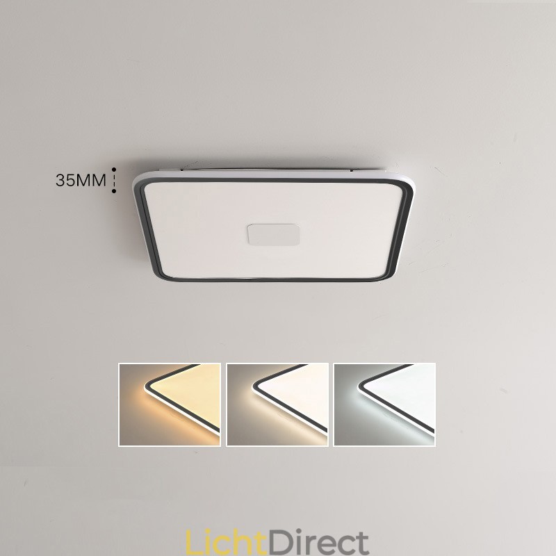 Moderne dimbare vierkante plafondlamp met volledig spectrum oogbescherming