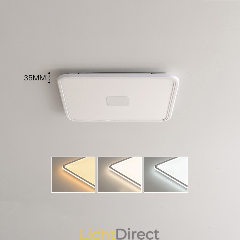 Moderne dimbare vierkante plafondlamp met volledig spectrum oogbescherming