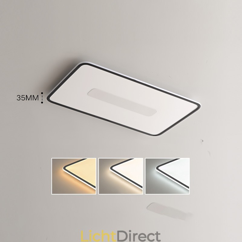 Moderne grote dimbare rechthoekige plafondlamp met volledig spectrum oogbescherming
