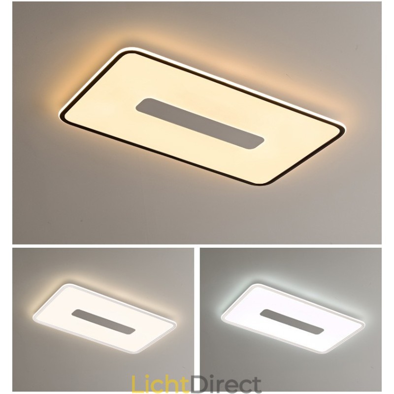 Moderne grote dimbare rechthoekige plafondlamp met volledig spectrum oogbescherming