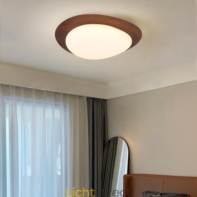 Dimbare Full Spectrum Oogbescherming Nordic Log Grain Pebble Plafondlamp