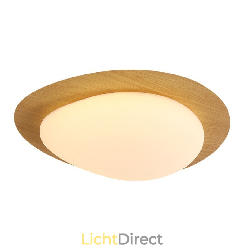 Dimbare Full Spectrum Oogbescherming Nordic Log Grain Pebble Plafondlamp