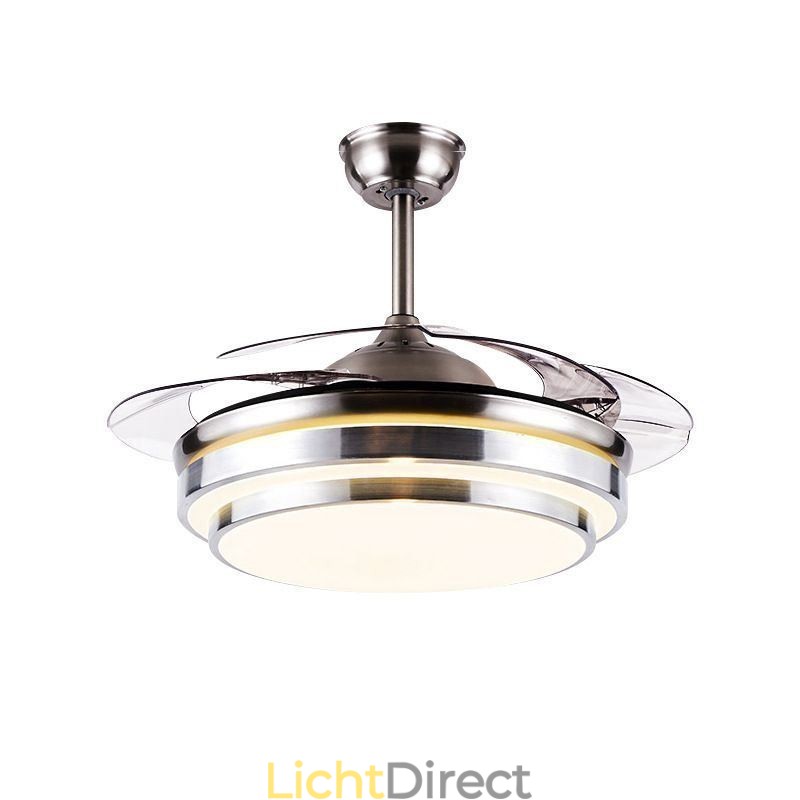 Moderne plafondventilatorlamp ABS-ventilatorblad Acrylverlichting
