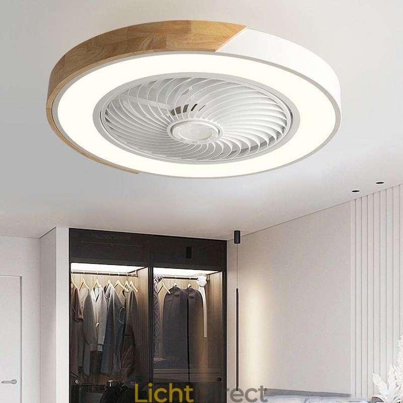 Slimme plafondventilator met verlichting, afstandsbediening, decoratieve ventilatorlamp