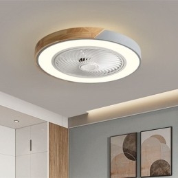 Slimme plafondventilator met verlichting, afstandsbediening, decoratieve ventilatorlamp