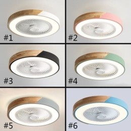 Slimme plafondventilator met verlichting, afstandsbediening, decoratieve ventilatorlamp