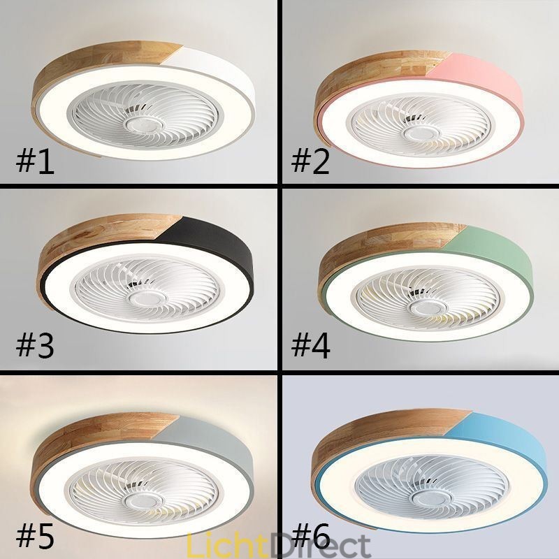 Slimme plafondventilator met verlichting, afstandsbediening, decoratieve ventilatorlamp