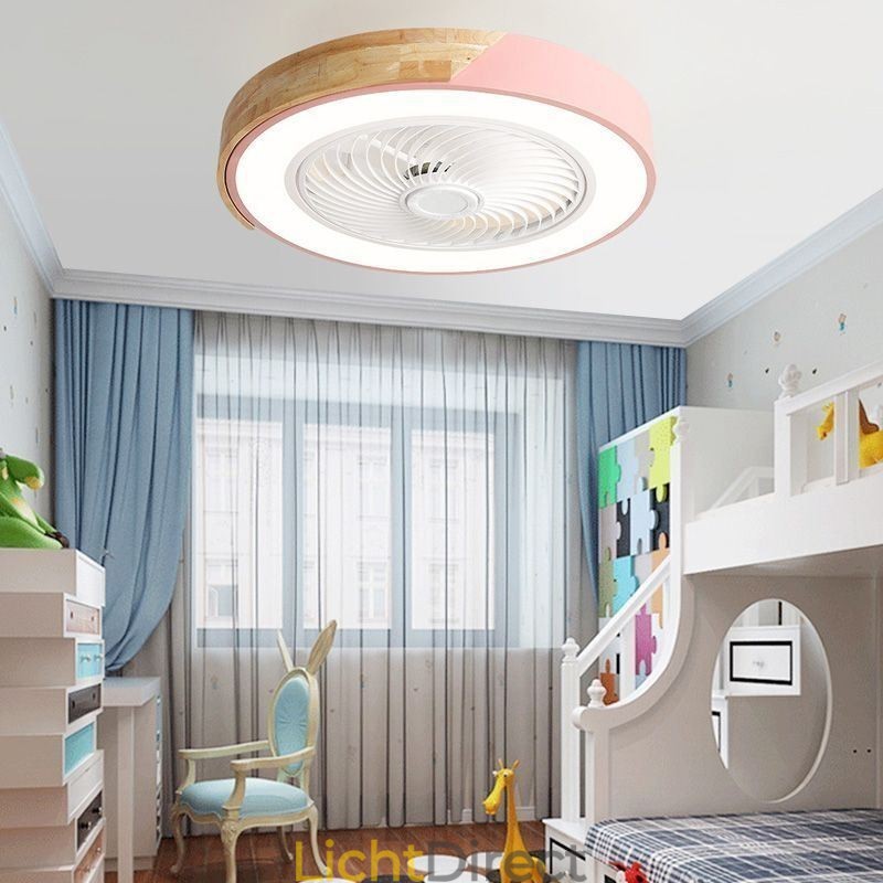 Slimme plafondventilator met verlichting, afstandsbediening, decoratieve ventilatorlamp