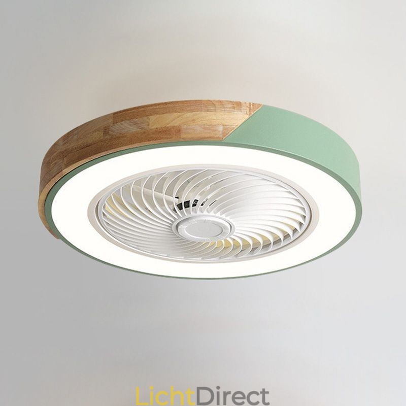 Slimme plafondventilator met verlichting, afstandsbediening, decoratieve ventilatorlamp