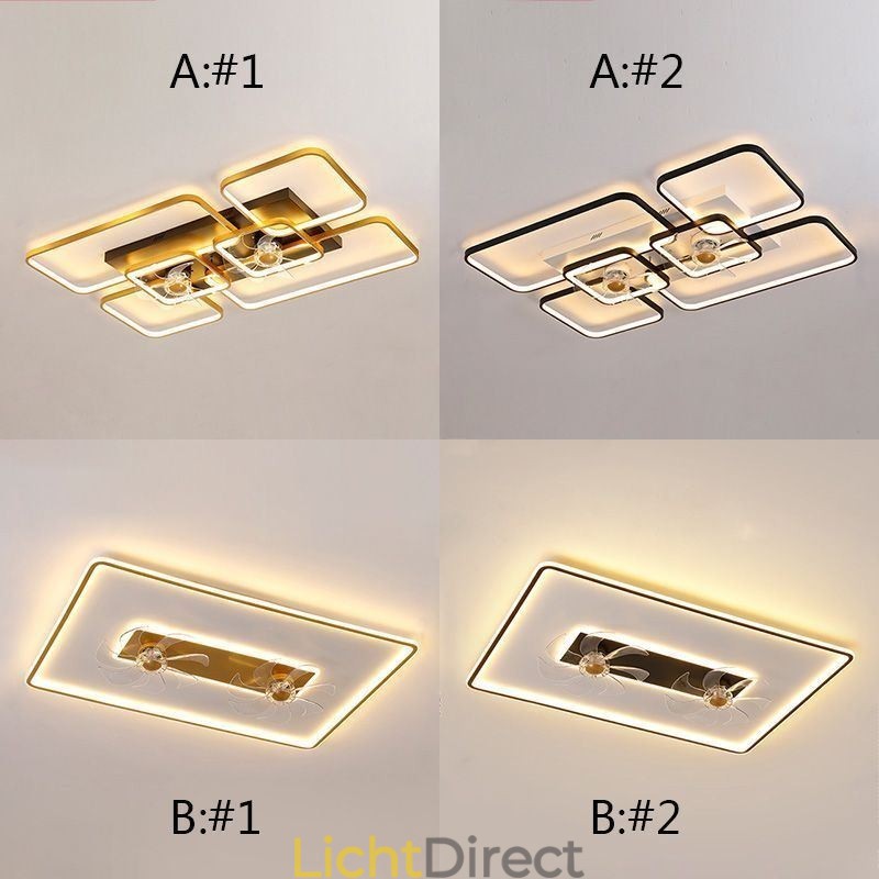 Plafondventilator met verlichting Decoratieventilator Acryllamp