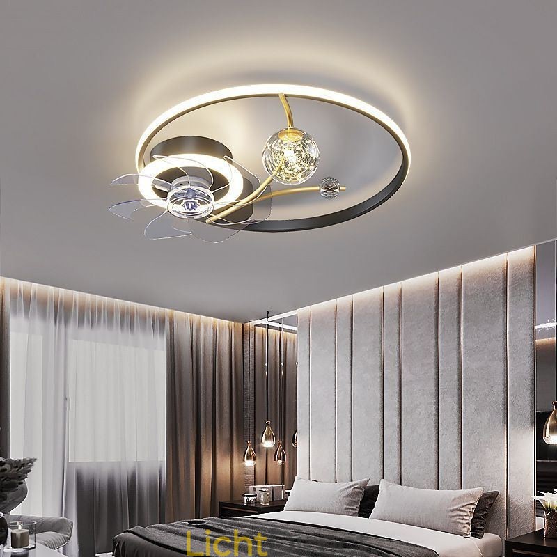 Plafondventilator met verlichting Decoratieventilatorlamp Acryl