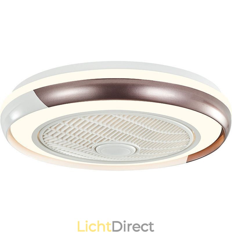 Moderne plafondventilatorlampen, ronde plafondlamp van acryl met afstandsbediening