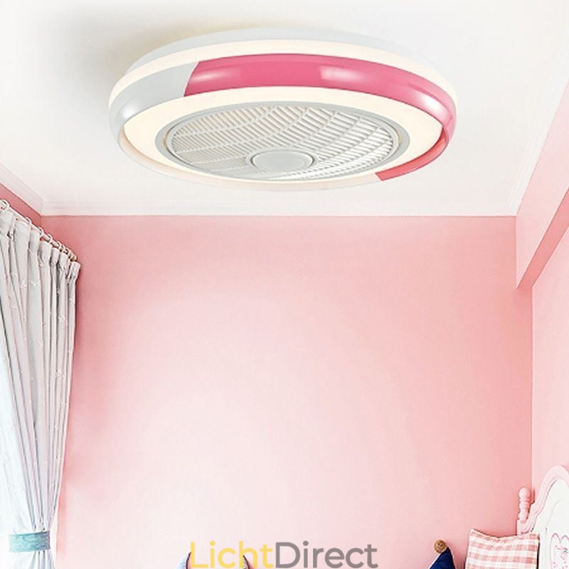 Moderne plafondventilatorlampen, ronde plafondlamp van acryl met afstandsbediening