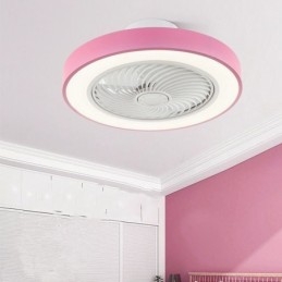 Moderne plafondventilatorlampen met afstandsbediening, ronde plafondlamp van acryl