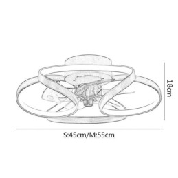 Unieke plafondventilator en licht Moderne plafondventilator met verlichting