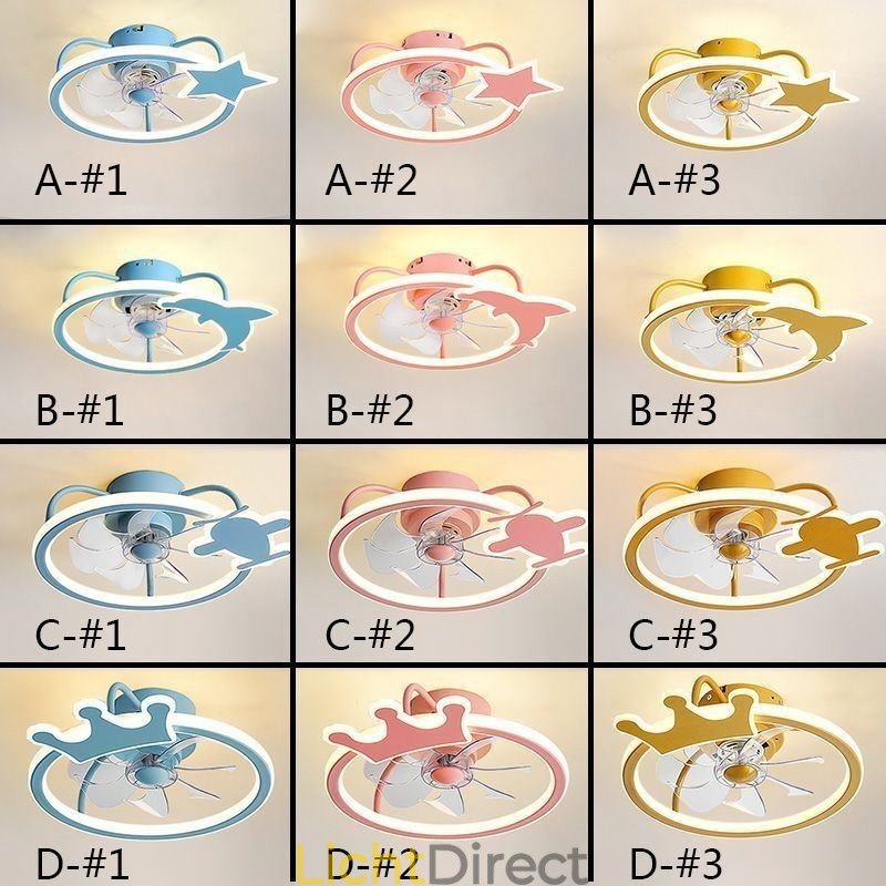 Cartoon Plafondventilatorlamp Creatieve Plafondlamp Kinderen