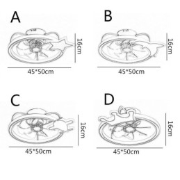 Cartoon Plafondventilatorlamp Creatieve Plafondlamp Kinderen