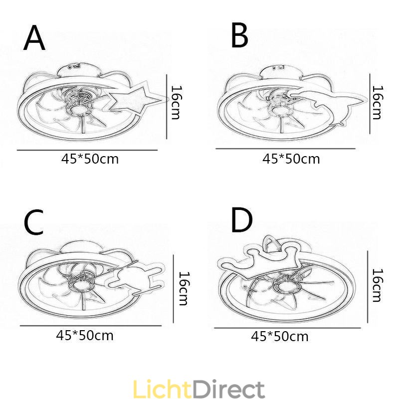 Cartoon Plafondventilatorlamp Creatieve Plafondlamp Kinderen