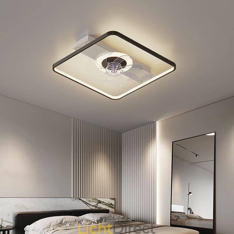 Moderne plafondventilator met verlichting, afstandsbediening, ventilatorlamp