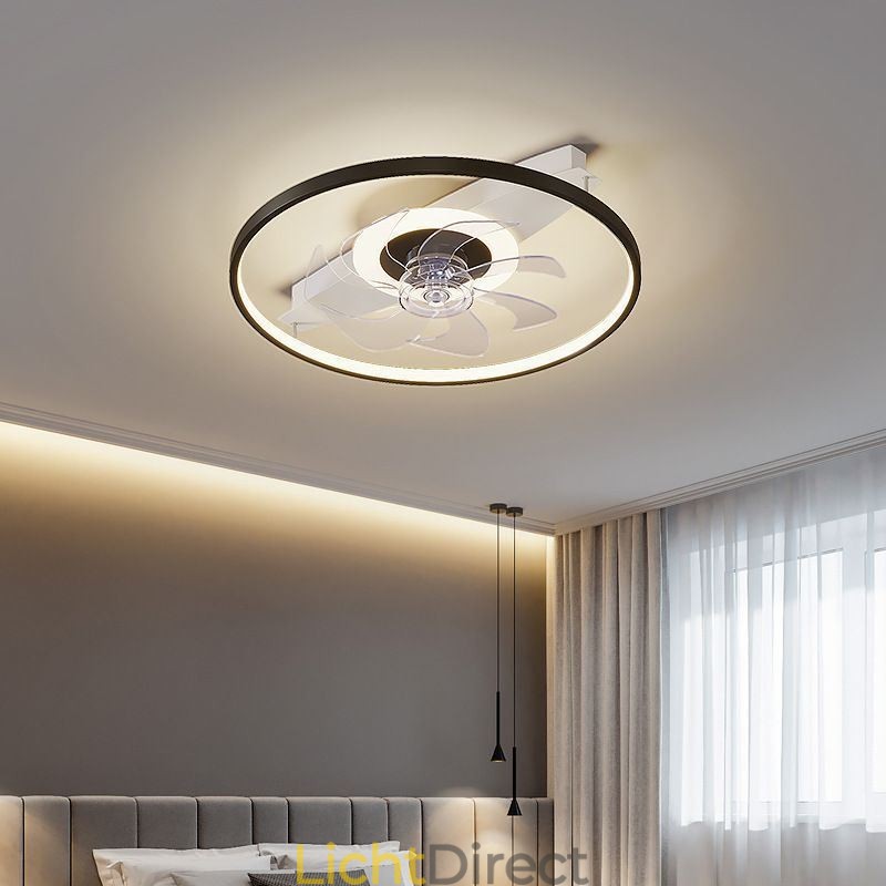Moderne plafondventilator met verlichting, afstandsbediening, ventilatorlamp