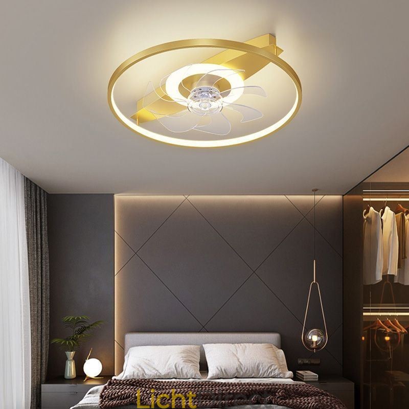 Moderne plafondventilator met verlichting, afstandsbediening, ventilatorlamp
