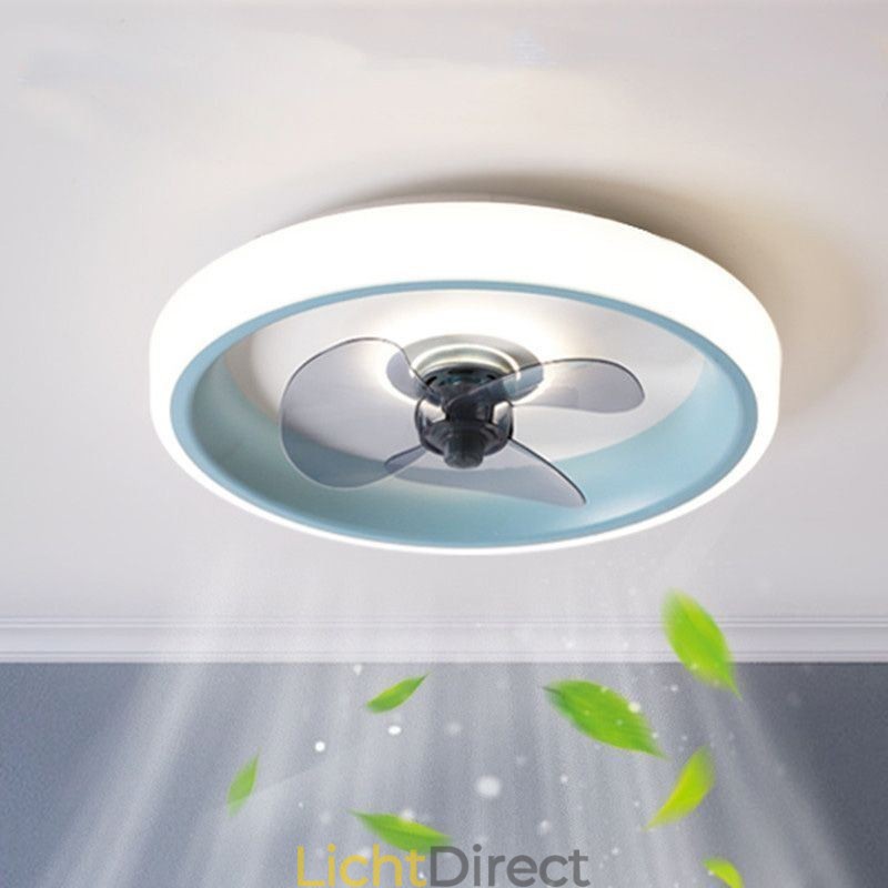 Moderne plafondventilator met verlichting, plafondlamp met afstandsbediening, ventilator