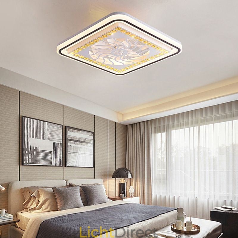 Intelligente plafondventilator met licht, traploos dimbaar decoratie