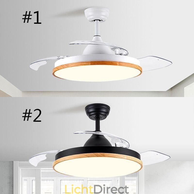 Moderne Inverter Plafondventilator Licht Afstandsbediening Plafondlamp Driekleurige Dimming