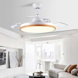 Moderne Inverter Plafondventilator Licht Afstandsbediening Plafondlamp Driekleurige Dimming