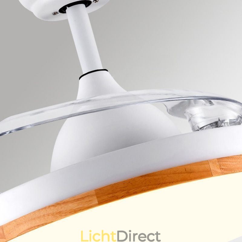 Moderne Inverter Plafondventilator Licht Afstandsbediening Plafondlamp Driekleurige Dimming