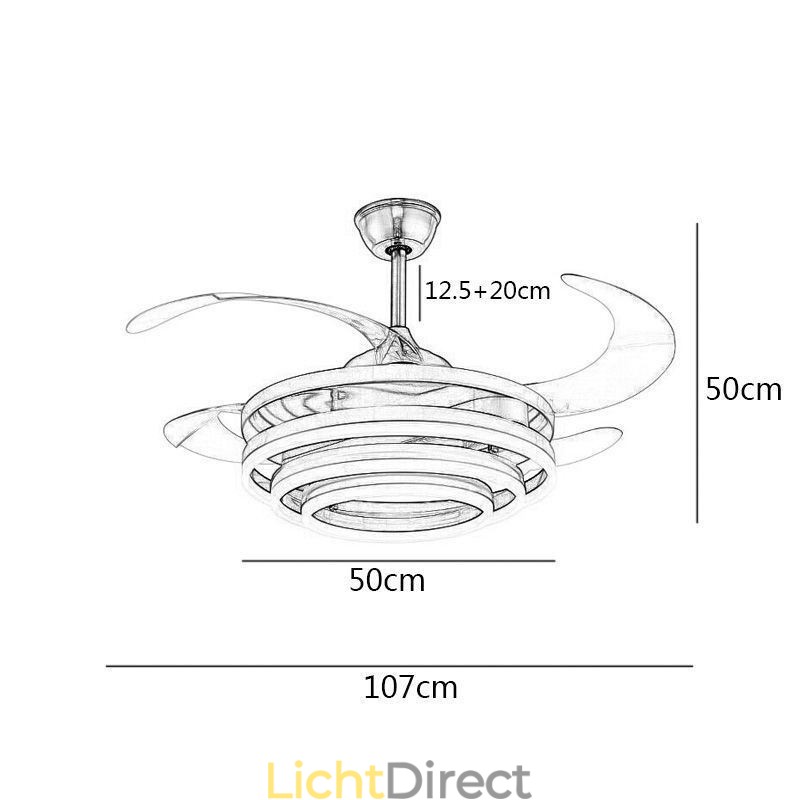 Creatieve Inverter Fan Kroonluchter Ventilatorlamp