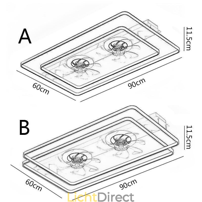 Moderne plafondventilator met verlichting en afstandsbediening