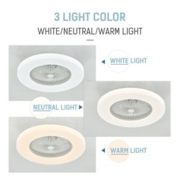 Ventilator Plafondlamp Trichromatisch Dimmen 3 Snelheid Afstandsbediening