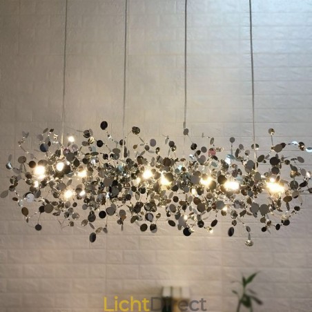 Moderne minimalistische kroonluchter van roestvrij staal