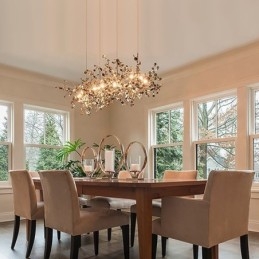 Moderne minimalistische kroonluchter van roestvrij staal