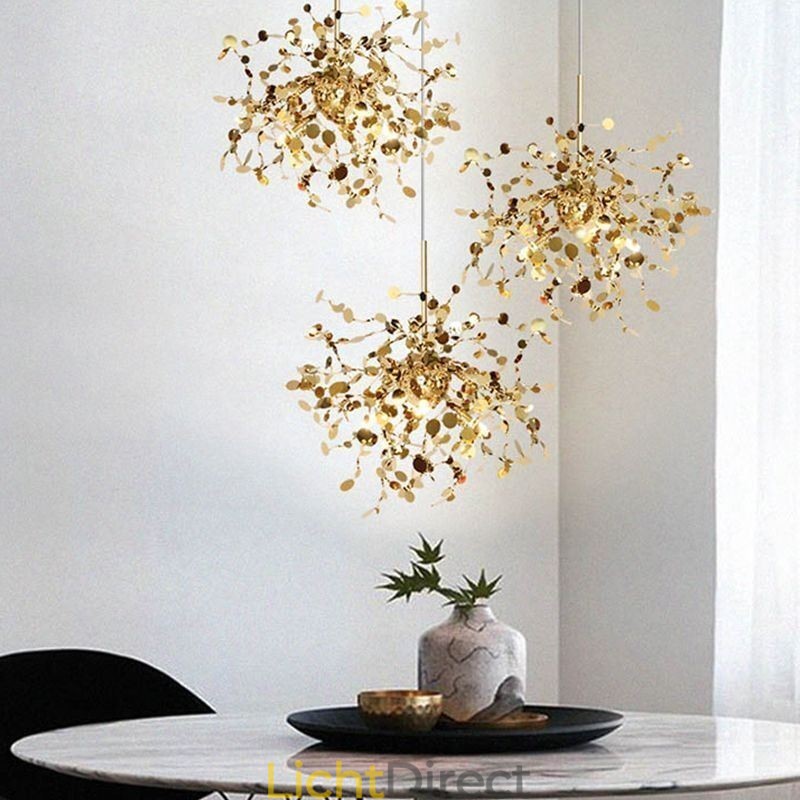 3 lampen kroonluchterlamp roestvrij staal hanglamp plafondlamp armatuur