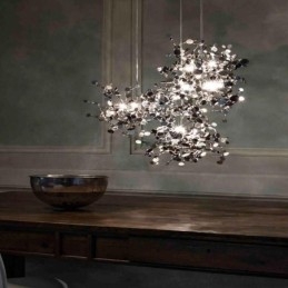 Pailletten kroonluchter roestvrij staal hanglamp eetkamer