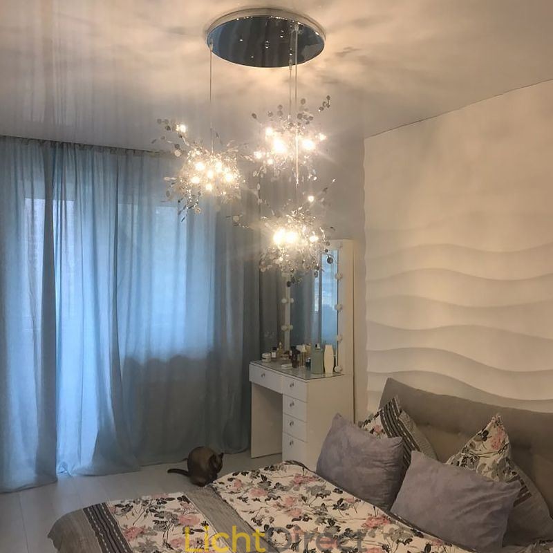 Pailletten kroonluchter roestvrij staal hanglamp eetkamer
