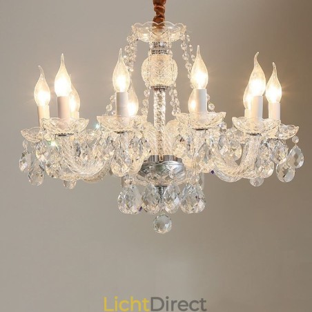 Transparante kristallen kroonluchter Europese luxe decoratieve plafondlamp Transparante kristallen kroonluchter Europese luxe decoratieve plafondlamp