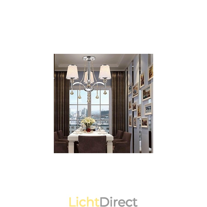 Moderne eigentijdse kristallen chromen metalen kroonluchter