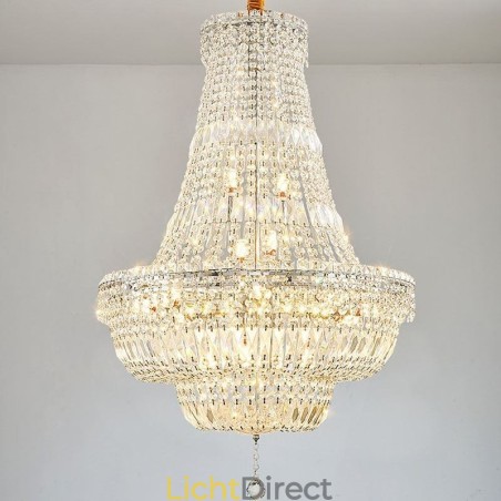 Retro Kristallen Kroonluchter Amerikaanse Luxe Kristallen Plafondlamp Met 18 Lampen Retro Kristallen Kroonluchter Amerikaanse Luxe Kristallen Plafondlamp Met 18 Lampen