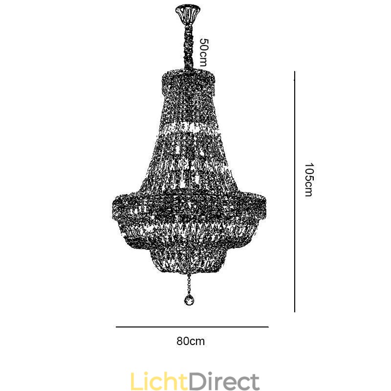 Retro Kristallen Kroonluchter Amerikaanse Luxe Kristallen Plafondlamp Met 18 Lampen