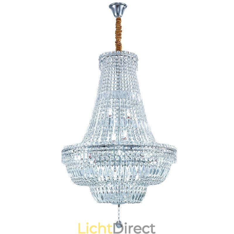Retro Kristallen Kroonluchter Amerikaanse Luxe Kristallen Plafondlamp Met 18 Lampen