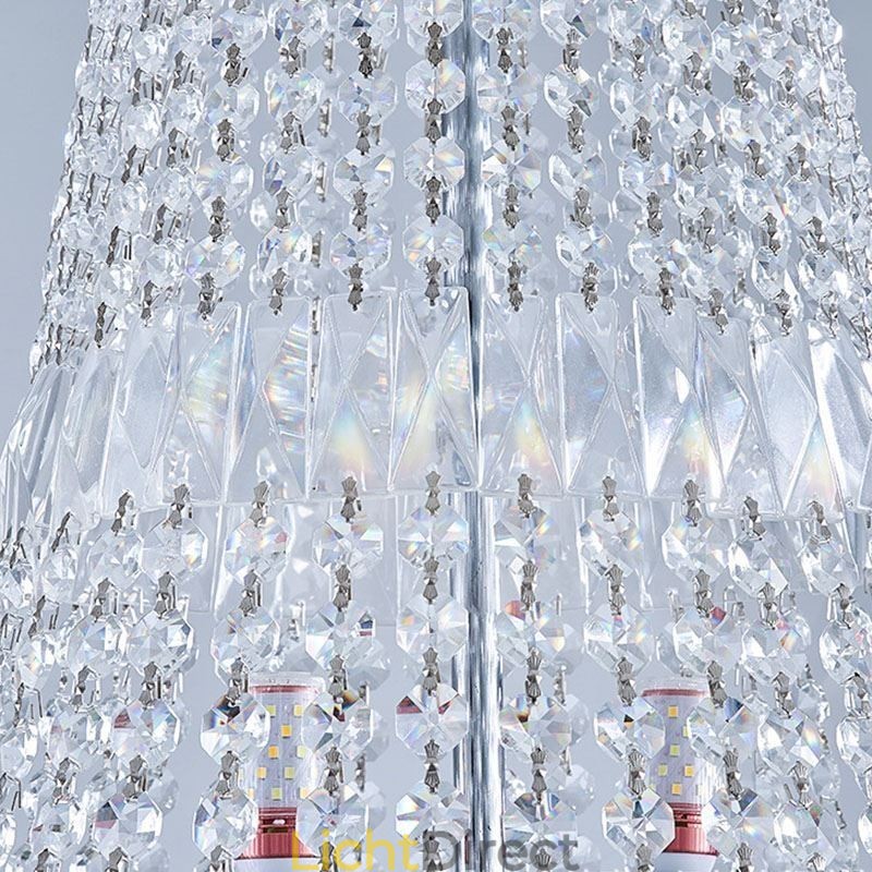 Retro Kristallen Kroonluchter Amerikaanse Luxe Kristallen Plafondlamp Met 18 Lampen