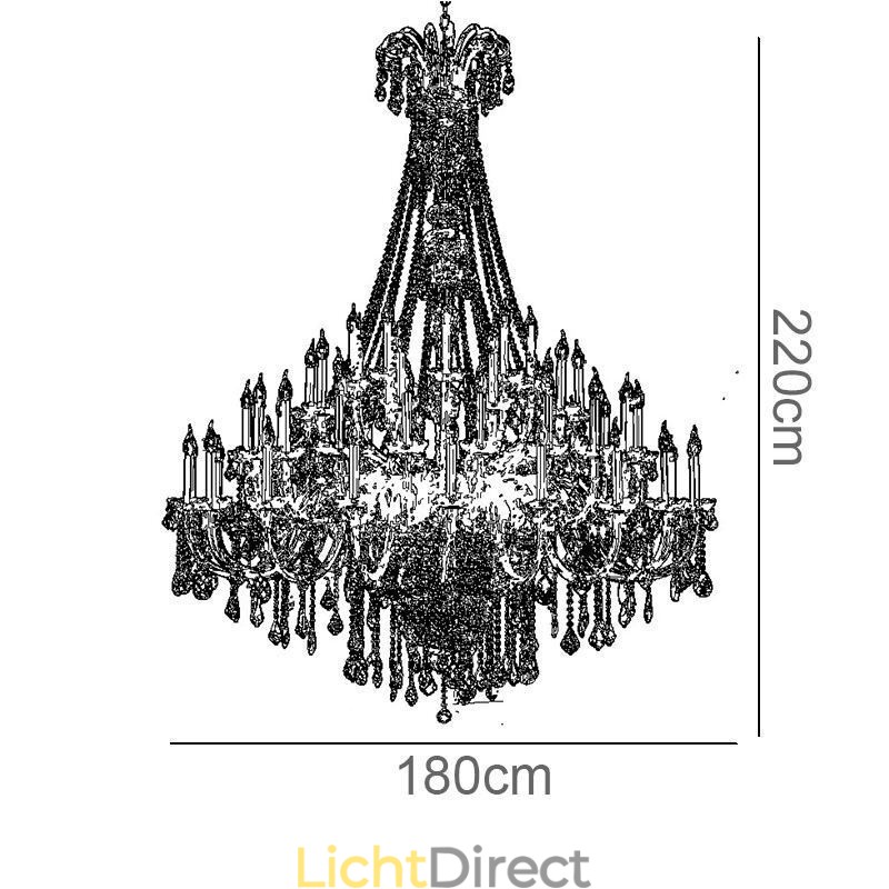 Europese Kristallen Kroonluchter Kristal Decoratie Plafondlamp Met 65 Lampen
